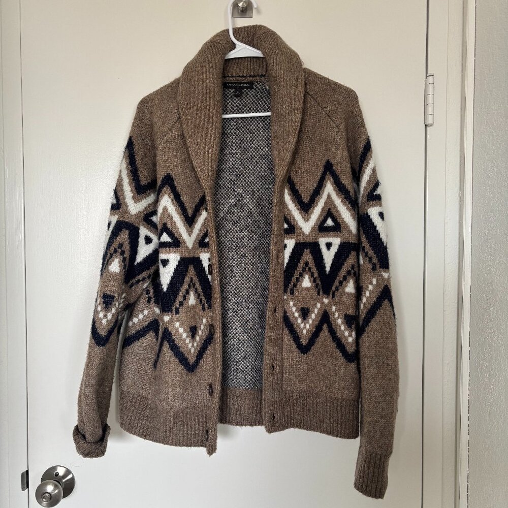 Men's Banana Republic Fair Isle Shawl Cardigan | Size: M